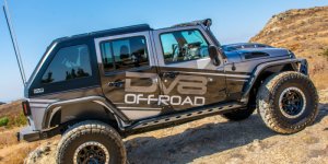 Jeep Wrangler JK Unlimited Hard Top - DV8 Offroad - Fastback 2-Piece - Black - `07-`18 Jeep Wrangler JK Unlimited Hard Top - DV8 Offroad - Fastback 2-Piece - Black - `07-`18